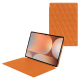 Samsung Galaxy Tab S10 Ultra leather case - Orange - Couture ( Nappa - Pantone #ff9351 ) 