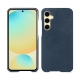 Samsung Galaxy S24 FE leather cover - Jean vintage ( Pantone #2f414f  ) 