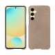 Coque cuir Samsung Galaxy S24 FE - Taupe vintage ( Pantone #bda790 ) 