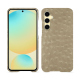 Samsung Galaxy S24 FE leather cover - Autruche desert ( Pantone #A39382 ) 