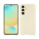 Capa em pele Samsung Galaxy S24 FE - Crocodile milk ( Pantone #d6d2c4 ) 