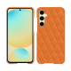 Funda de piel Samsung Galaxy S24 FE - Orange - Couture ( Nappa - Pantone #ff9351 ) 