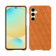 Lederschutzhülle Samsung Galaxy S24 FE - Mandarine vintage - Couture ( Pantone #d47231 ) 