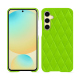 Lederschutzhülle Samsung Galaxy S24 FE - Vert fluo - Couture ( Pantone #00ab5f ) 