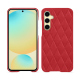 Samsung Galaxy S24 FE leather cover - Rouge troupelenc - Couture ( Pantone #AB191A )