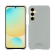 Samsung Galaxy S24 FE leather cover - Gris PU ( Pantone #c1c6c8 ) 
