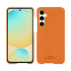 Samsung Galaxy S24 FE leather cover - Orange PU ( Pantone #ff9351 )