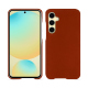 Samsung Galaxy S24 FE leather cover - Orange Veggie ( Pantone #cb6015 ) 