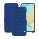 Samsung Galaxy S24 FE leather case - Bleu océan - Couture ( Nappa - Pantone #15458a) 