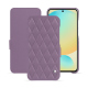 Capa em pele Samsung Galaxy S24 FE - Lilas - Couture ( Nappa - Pantone #b9a3e3 ) 