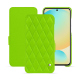 Custodia in pelle Samsung Galaxy S24 FE - Vert fluo - Couture ( Pantone #00ab5f ) 