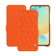 Custodia in pelle Samsung Galaxy S24 FE - Orange fluo - Couture ( Pantone #ff5406 ) 