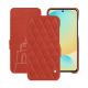 Funda de piel Samsung Galaxy S24 FE - Arange clouquié - Couture ( Pantone #D33108 )