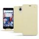 レザーケース OnePlus 3 - Ivoire ( Sleek P C12 - White ) 