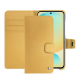 Samsung Galaxy S24 FE leather wallet case - Or Maïa ( Pantone 871C ) 