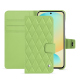 Custodia in pelle Samsung Galaxy S24 FE - Vert olive - Couture ( Nappa - Pantone #a7c58e ) 