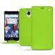 OnePlus 3 leather case - Vert fluo