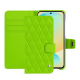 Custodia in pelle Samsung Galaxy S24 FE - Vert fluo - Couture ( Pantone #00ab5f ) 