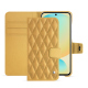 Capa de couro para carteira Samsung Galaxy S24 FE - Or Maïa - Couture ( Pantone 871C ) 
