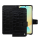 Custodia in pelle Samsung Galaxy S24 FE - Crocodile nero ( Noir / Black) 