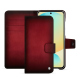 Capa de couro para carteira Samsung Galaxy S24 FE - Rouge Patine