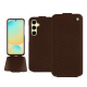 Samsung Galaxy S24 FE leather case - Châtaigne ( Pantone #1b1107 ) 
