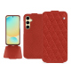 Housse cuir Samsung Galaxy S24 FE - Papaye - Couture ( Pantone #b54317 ) 