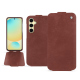 Samsung Galaxy S24 FE leather case - Passion vintage ( Pantone #591d16 ) 