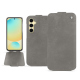 Samsung Galaxy S24 FE leather case - Acier vintage ( Pantone #d85827b ) 
