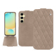 Samsung Galaxy S24 FE leather case - Taupe vintage - Couture ( Pantone #591d16 ) 