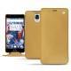 Housse cuir OnePlus 3 - Or Maïa ( Bologna Hi Gloss Metallic - Pantone 871C ) 