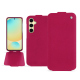 Housse cuir Samsung Galaxy S24 FE - Rose fluo ( Pantone #ff16b4 ) 