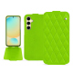 Custodia in pelle Samsung Galaxy S24 FE - Vert fluo - Couture ( Pantone #00ab5f ) 