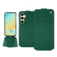 Housse cuir Samsung Galaxy S24 FE - Crocodile pino ( Pantone #173F35 ) 