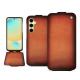 가죽 커버 Samsung Galaxy S24 FE - Orange Patine
