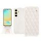 Funda de piel Samsung Galaxy S24 FE - Blanc escumo - Couture ( Pantone #D6D6D1 )