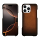 Coque cuir Apple iPhone 16 Pro - Marron Patine