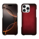 Coque cuir Apple iPhone 16 Pro - Rouge Patine