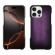 Coque cuir Apple iPhone 16 Pro - Violet Patine