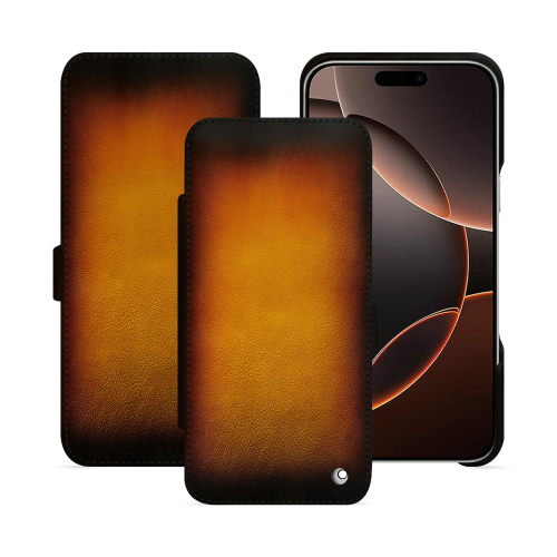 Luxurious Horizontal Flap Case for iPhone 16 Pro | NoreveFauve Patine