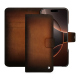 Étui portefeuille cuir Apple iPhone 16 Pro - Marron Patine
