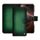 Étui portefeuille cuir Apple iPhone 16 Pro - Vert Patine