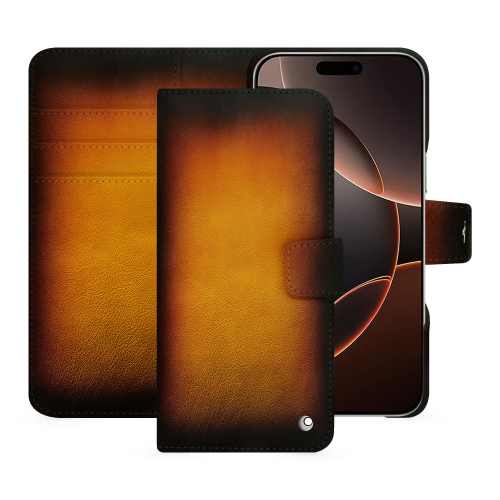 Étui Portefeuille Apple iPhone 16 Pro | Luxe et SingularitéFauve Patine