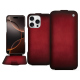 Housse cuir Apple iPhone 16 Pro - Rouge Patine