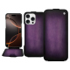 Capa em pele Apple iPhone 16 Pro - Violet Patine