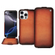 가죽 커버 Apple iPhone 16 Pro Max - Orange Patine