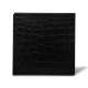 Square Coasters - 20 X 20 - X2 - Crocodile nero ( Noir / Black) 