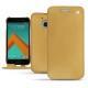HTC 10 leather case - Or Maïa ( Bologna Hi Gloss Metallic - Pantone 871C ) 