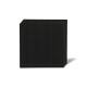 Glasuntersetzer - 10 X 10 - X6 - Quadratisch - Abaca nero ( Noir / Black) 