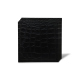 스퀘어 코스터 - 10 X 10 - X6 - Crocodile nero ( Noir / Black) 